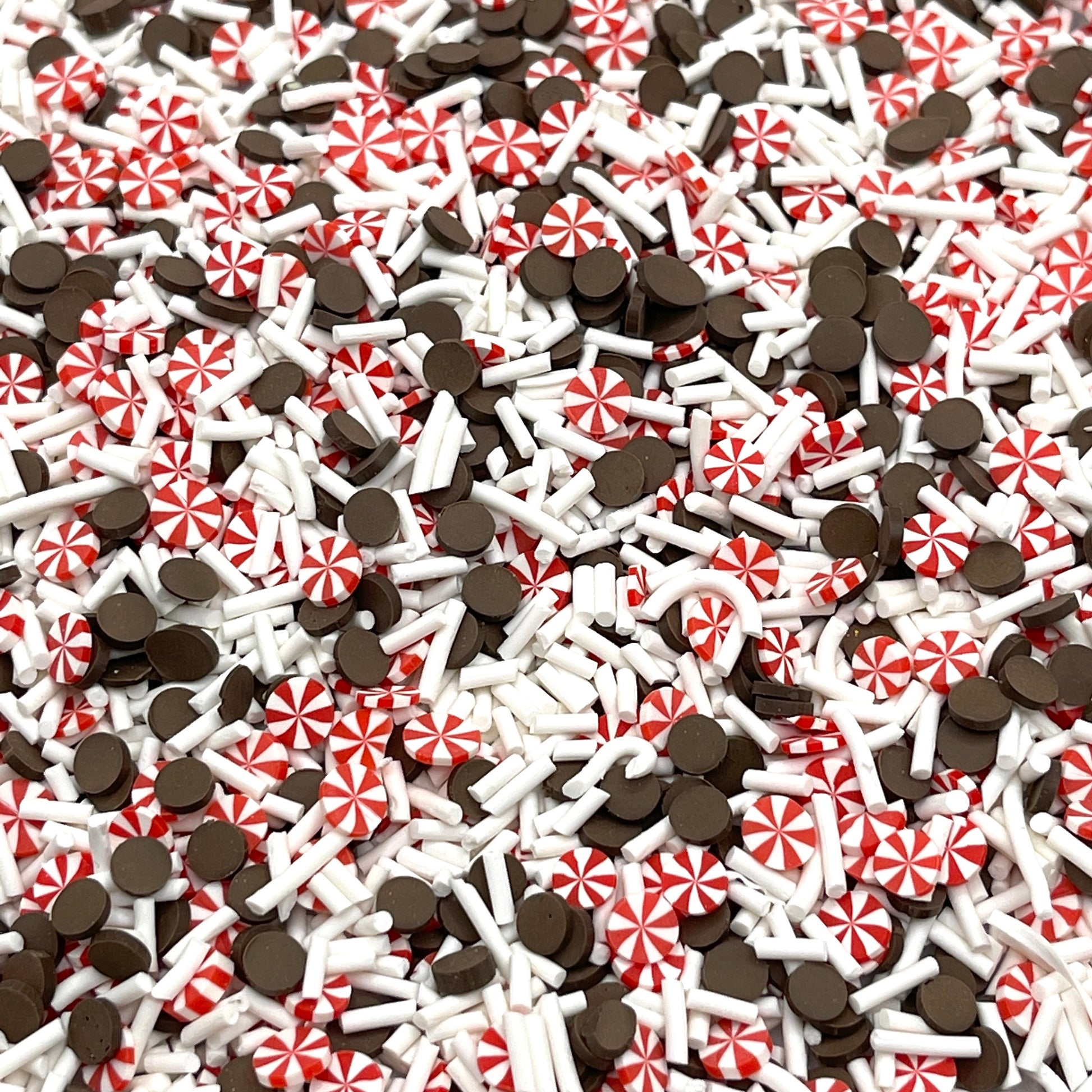 FAKE Chocolate Peppermint Christmas Polymer Clay Sprinkle Mix (NOT EDIBLE)