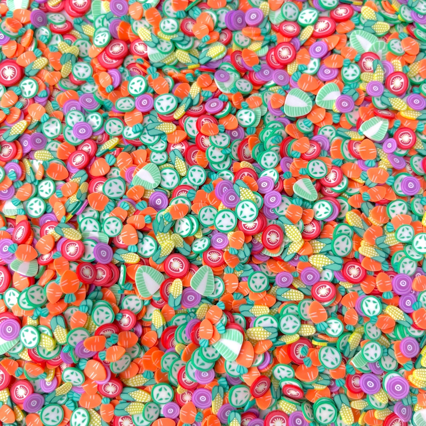 FAKE 5MM Mixed Vegetable Polymer Clay Sprinkle Mix (NOT EDIBLE) D48-24