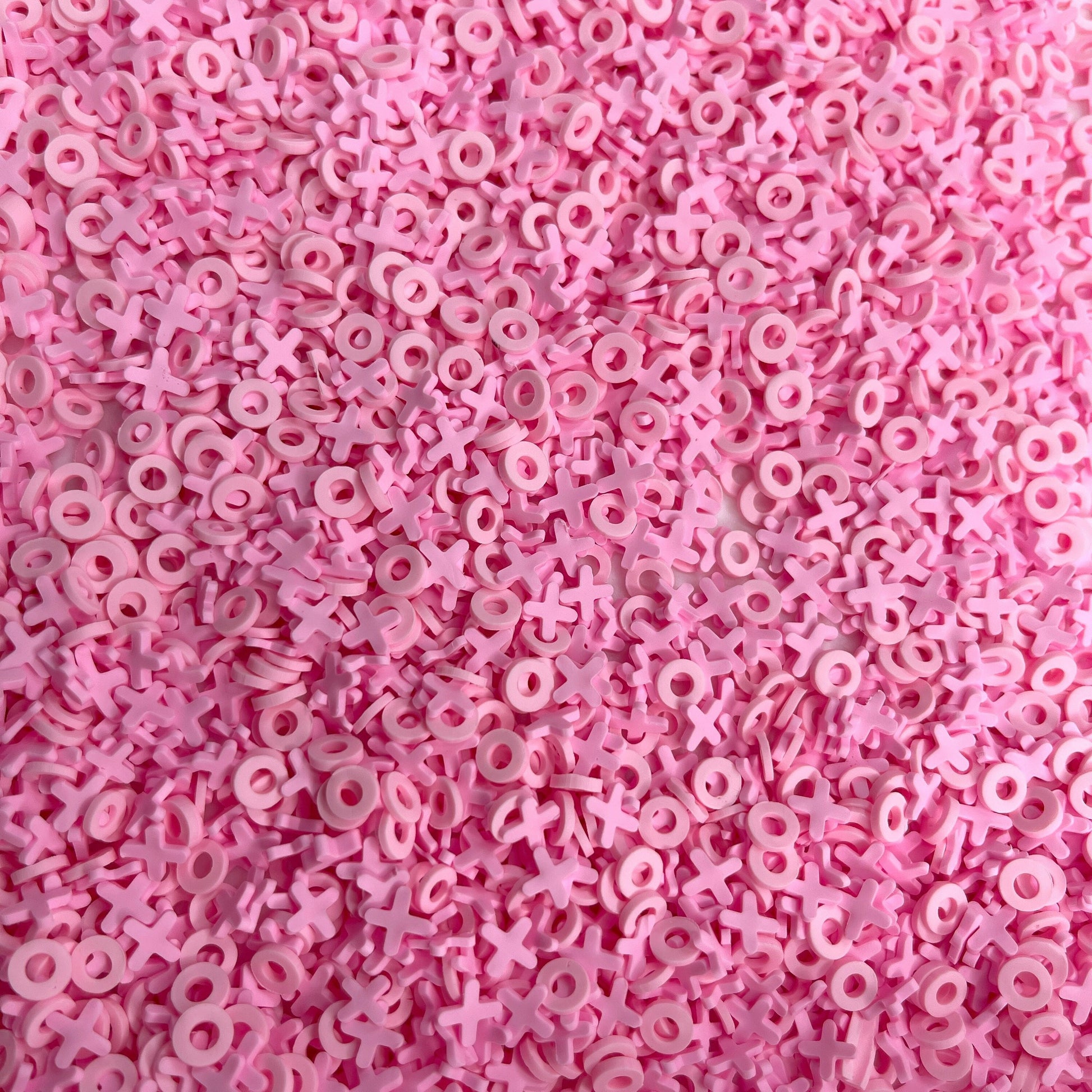 FAKE 5MM Pink Xoxo Letters Polymer Clay Sprinkle Mix (NOT EDIBLE) D32-06