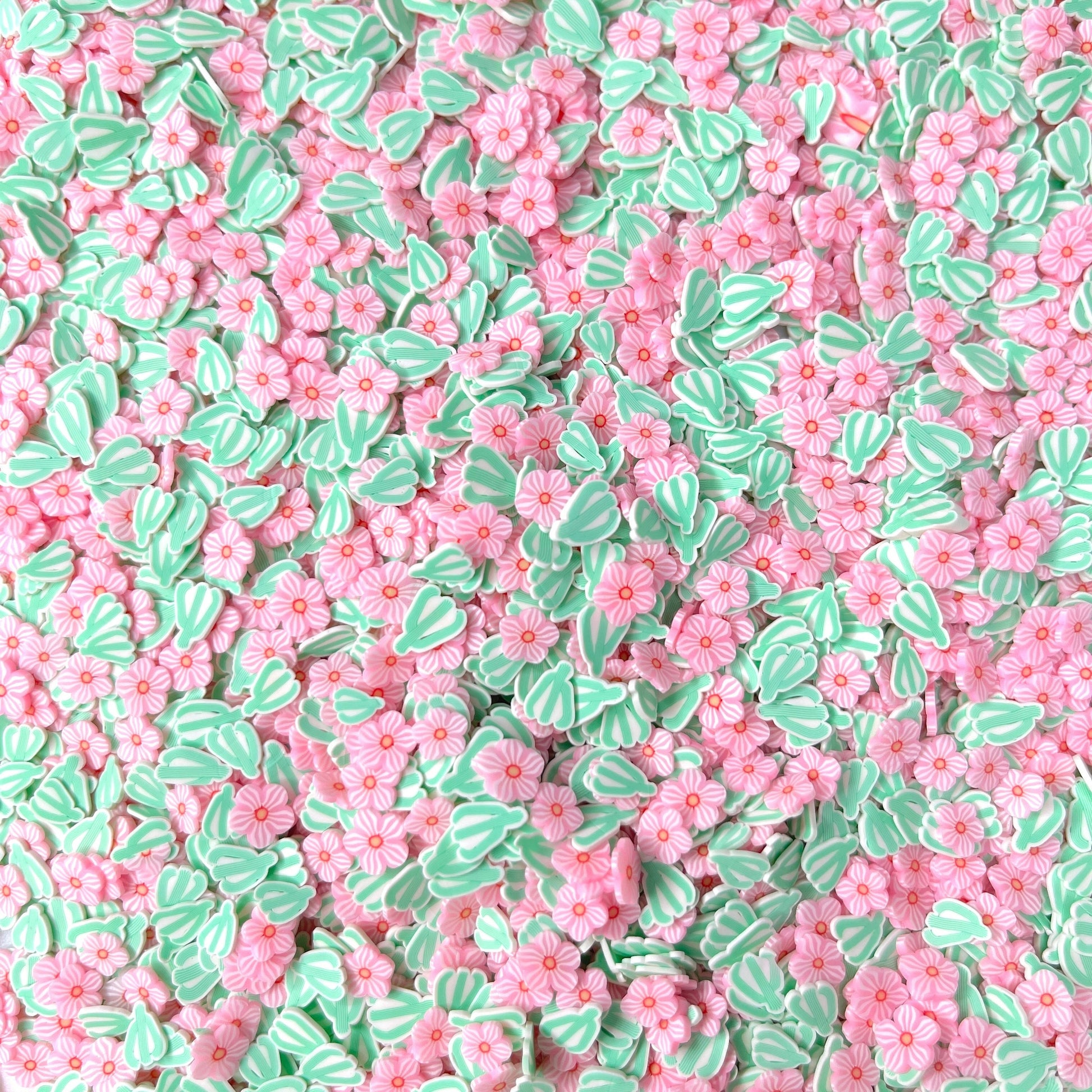 FAKE, 5MM Desert Flower Cactus Themed Polymer Clay Sprinkle Mix (NOT EDIBLE) D46-16