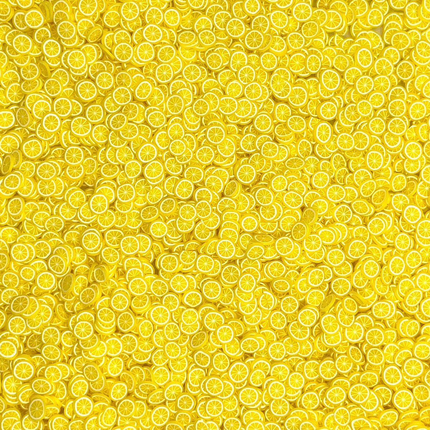 FAKE 5MM/10MM Yellow Lemon Slice Fruit Polymer Clay Sprinkle (NOT EDIBLE)