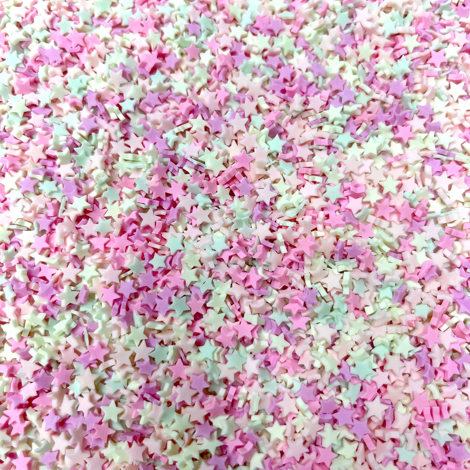 FAKE 5MM Green and Pink Star Polymer Clay Sprinkle Mix (NOT EDIBLE) D28-10