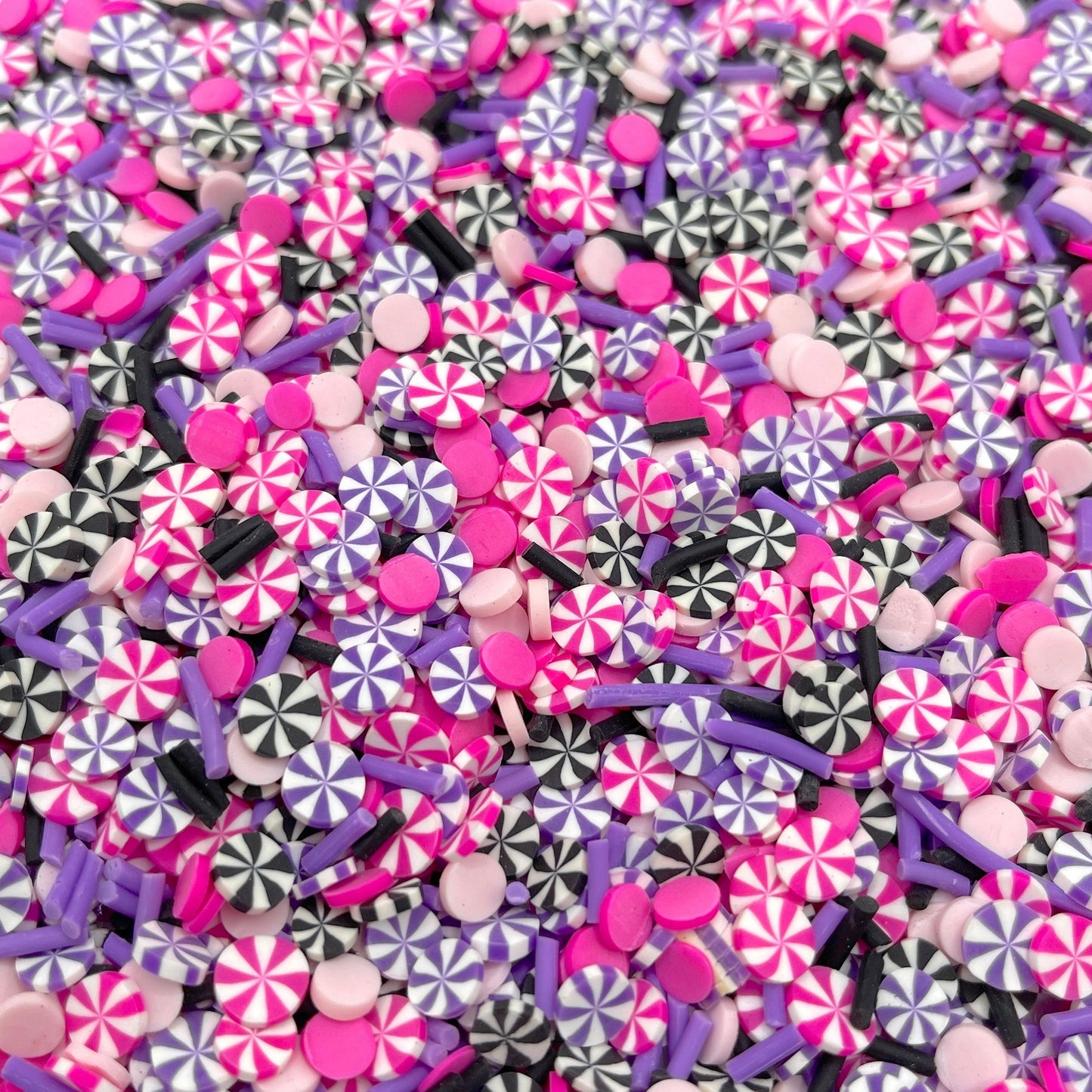 FAKE Dark Unicorn Peppermint Mix Pink, Purple Polymer Clay Sprinkle (NOT EDIBLE)D3-08