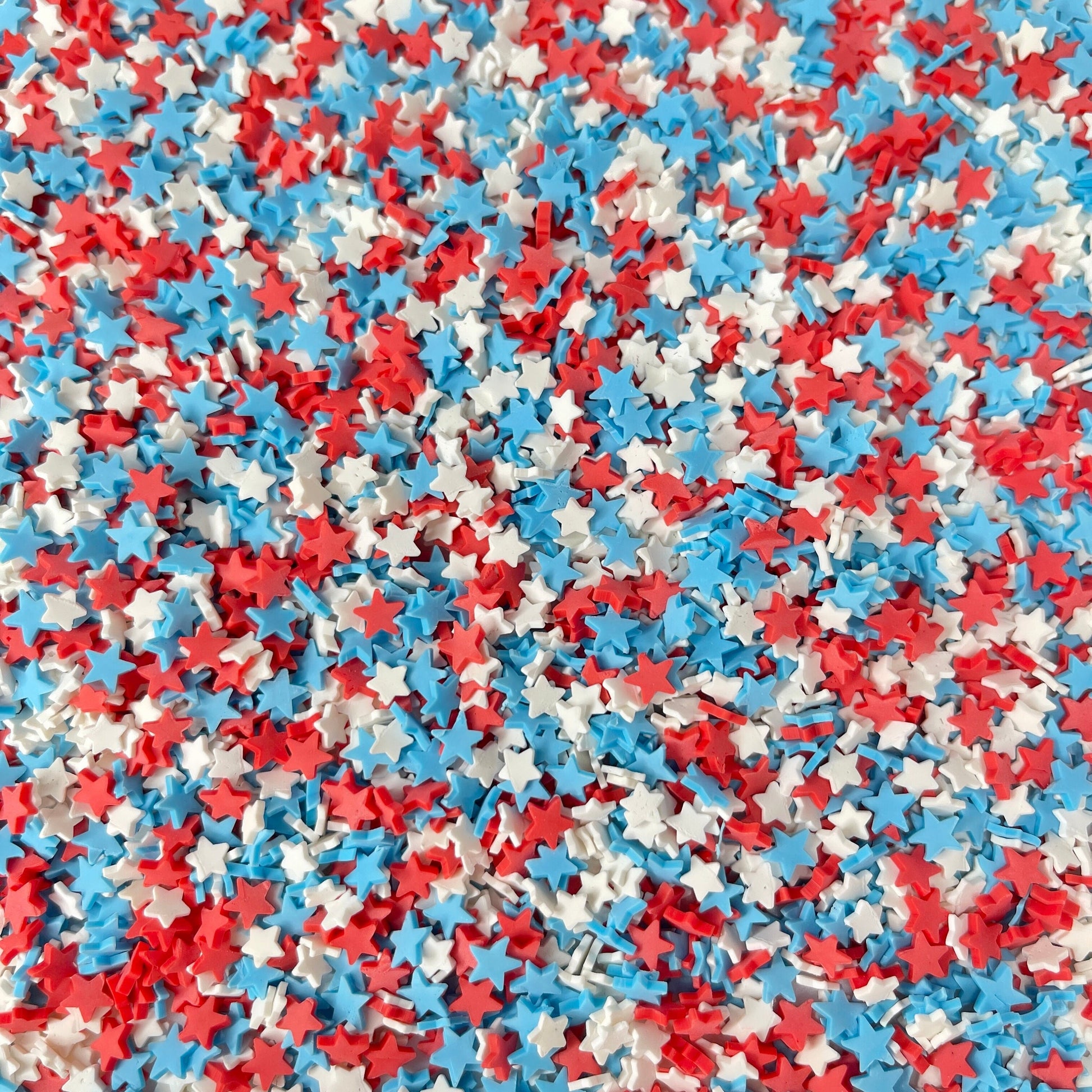 FAKE Star Spangled Banner, Fourth of July Star Themed Polymer Clay Sprinkle Mix (NOT EDIBLE) D28-16