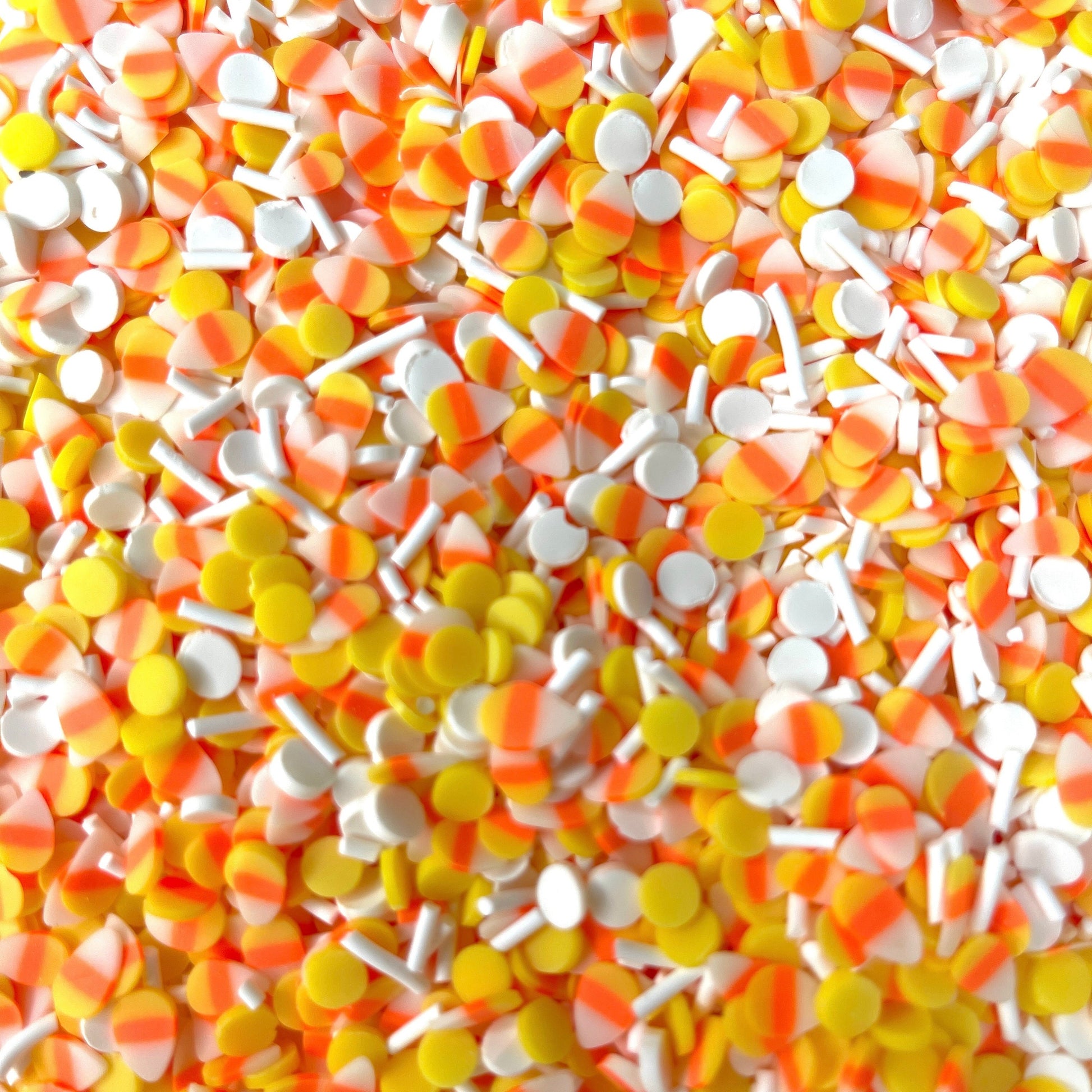 FAKE Halloween Candy Corn Themed Polymer Clay Sprinkle Mix (NOT EDIBLE) D43-17