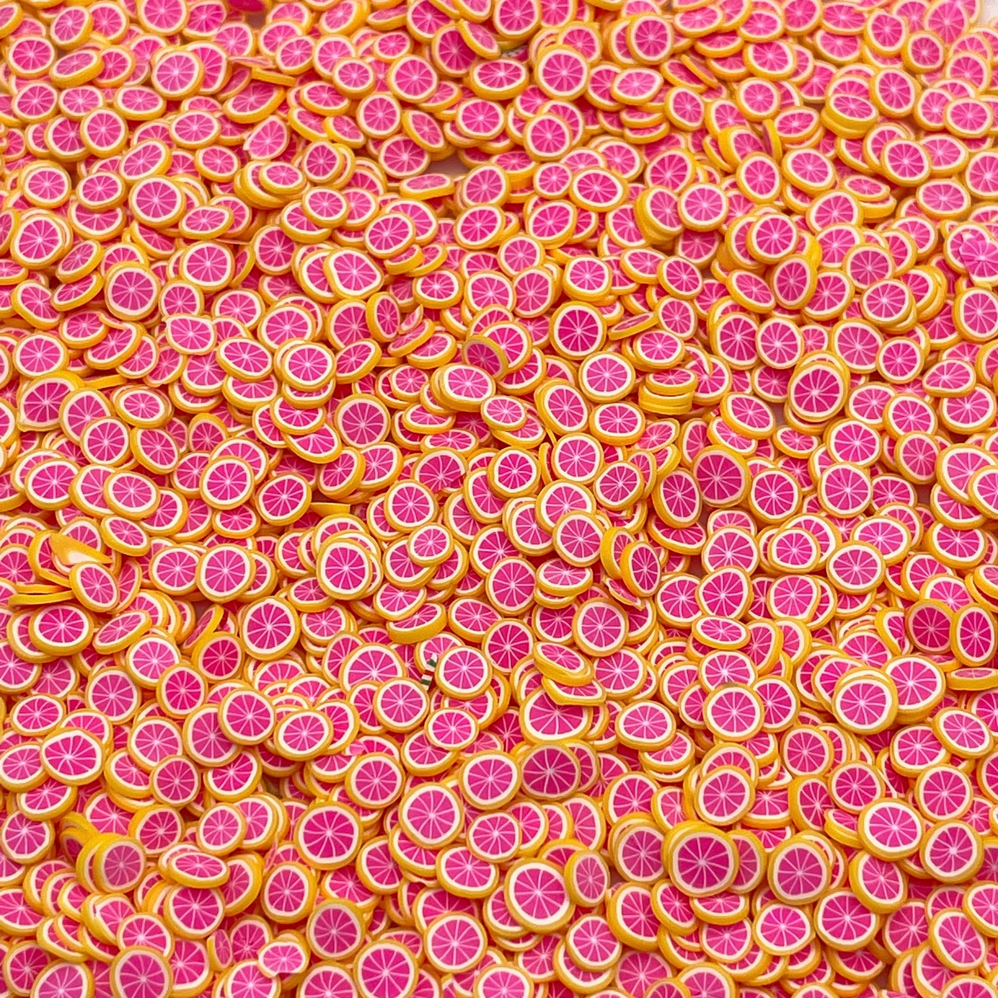 FAKE 5MM Grapefruit Slice Fruit Polymer Clay Sprinkle (NOT EDIBLE) D22-03