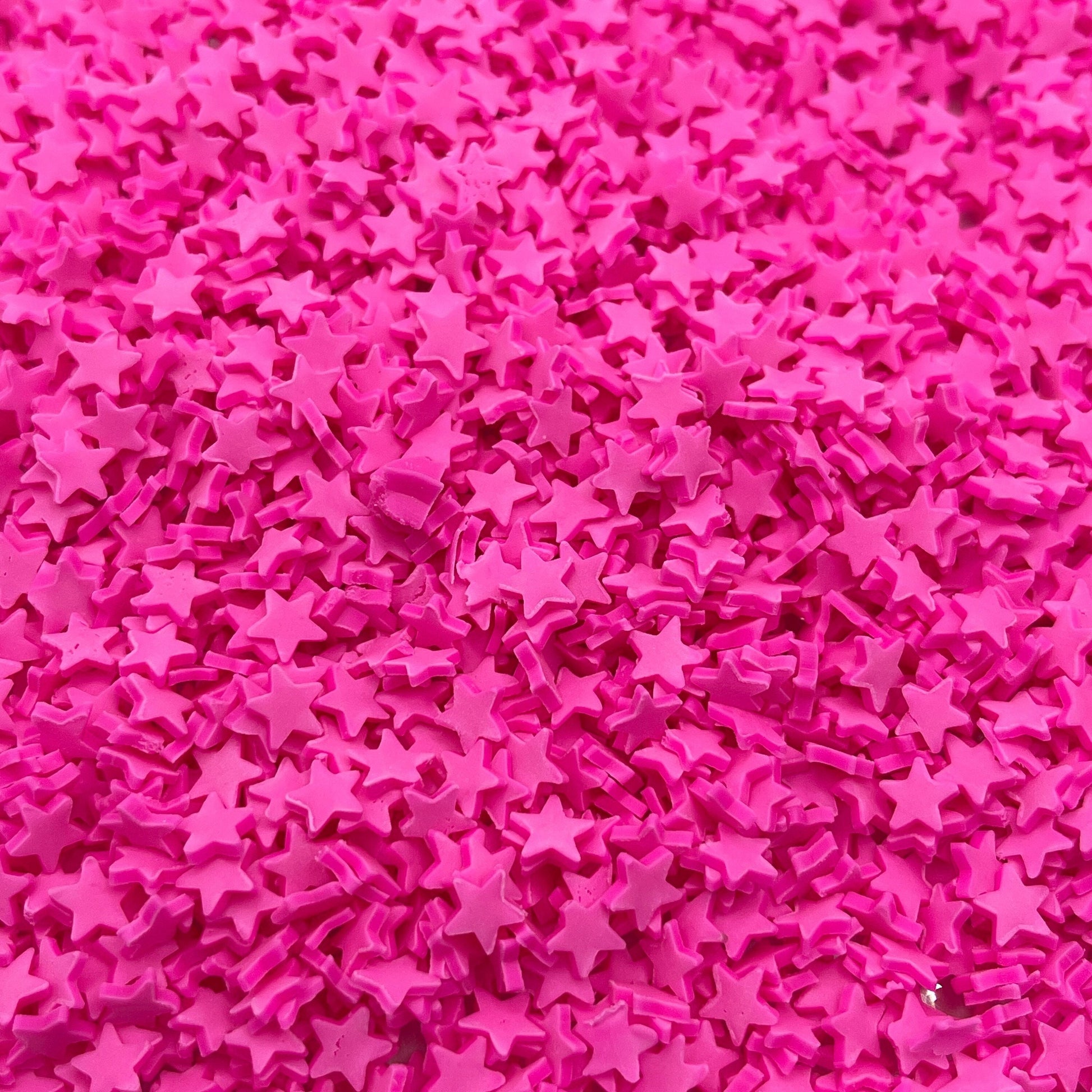 FAKE 5MM Hot Pink Star Polymer Clay Sprinkle (NOT EDIBLE) D28-14