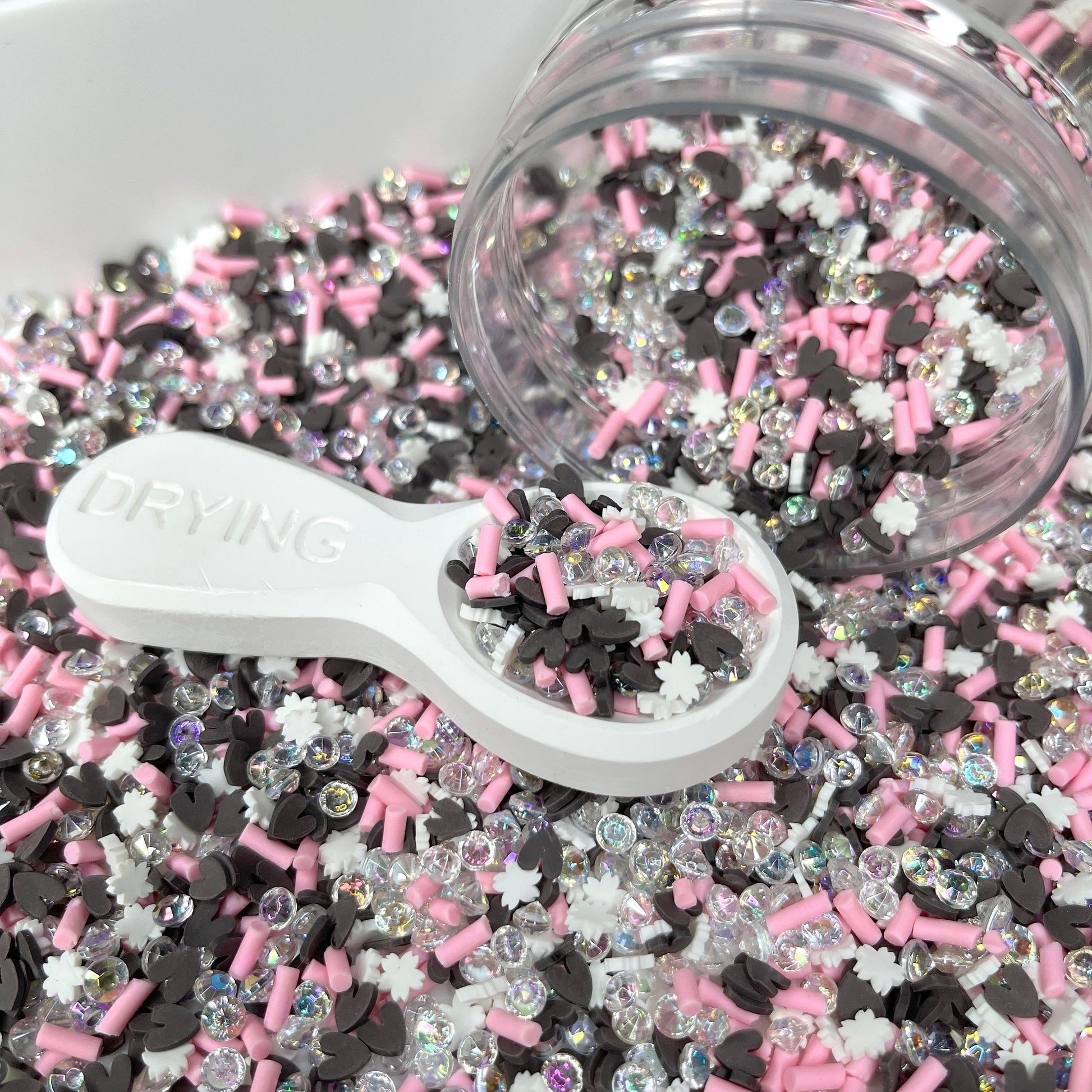 FAKE Chocolate Sakura Polymer Clay Sprinkle Mix (NOT EDIBLE) D43-22