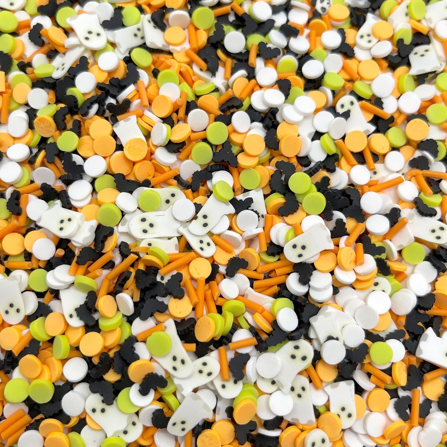 FAKE Floating Ghost Halloween Theme Polymer Clay Sprinkles Mix (NOT EDIBLE) D5-35