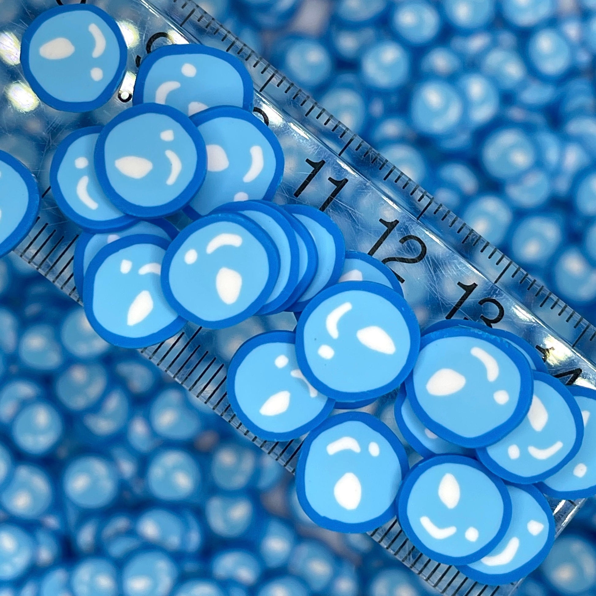 FAKE 5MM/10MM Blue Bubble Polymer Clay Sprinkle (NOT EDIBLE) D33-24