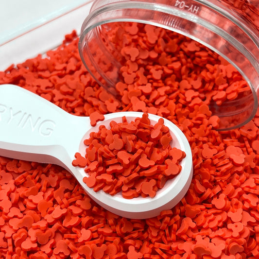 FAKE 5MM Red Mouse Head Polymer Clay Sprinkle (NOT EDIBLE) D31-10