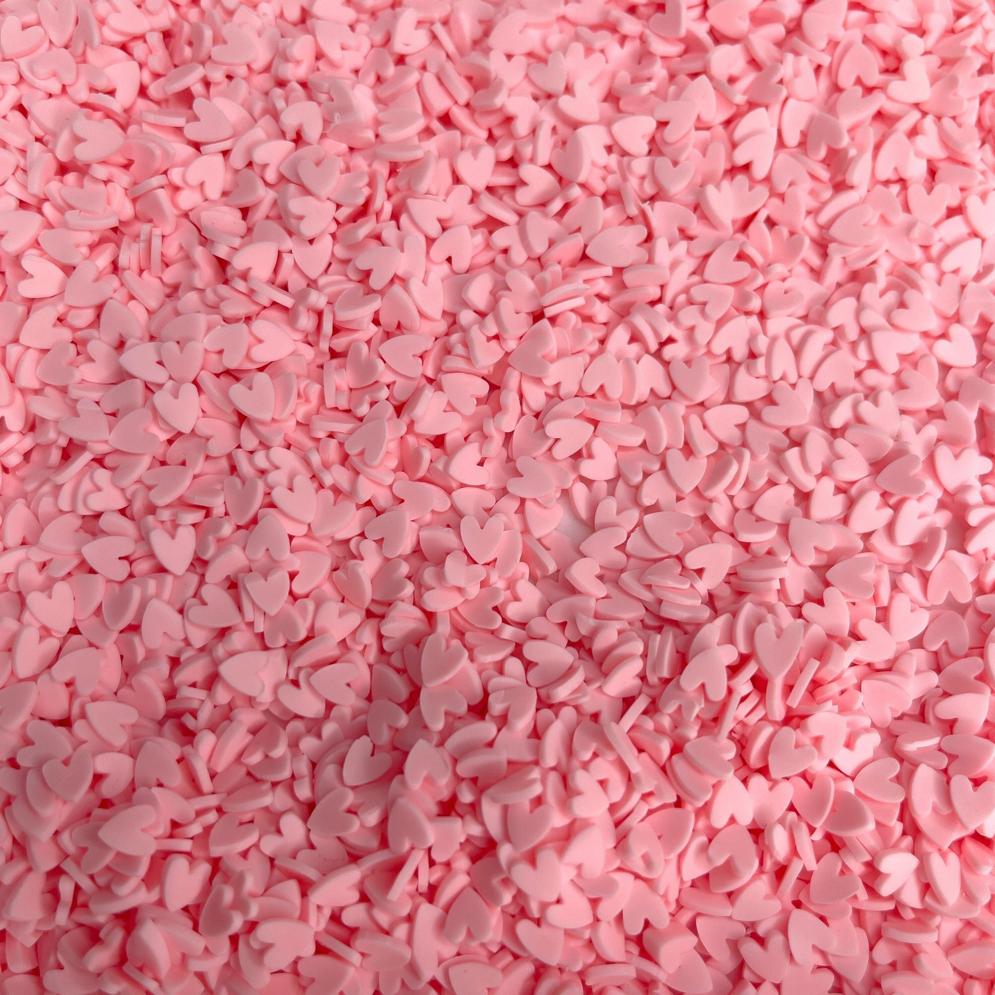 FAKE 5MM Light Pink Heart Polymer Clay Sprinkles (NOT EDIBLE) D30-25