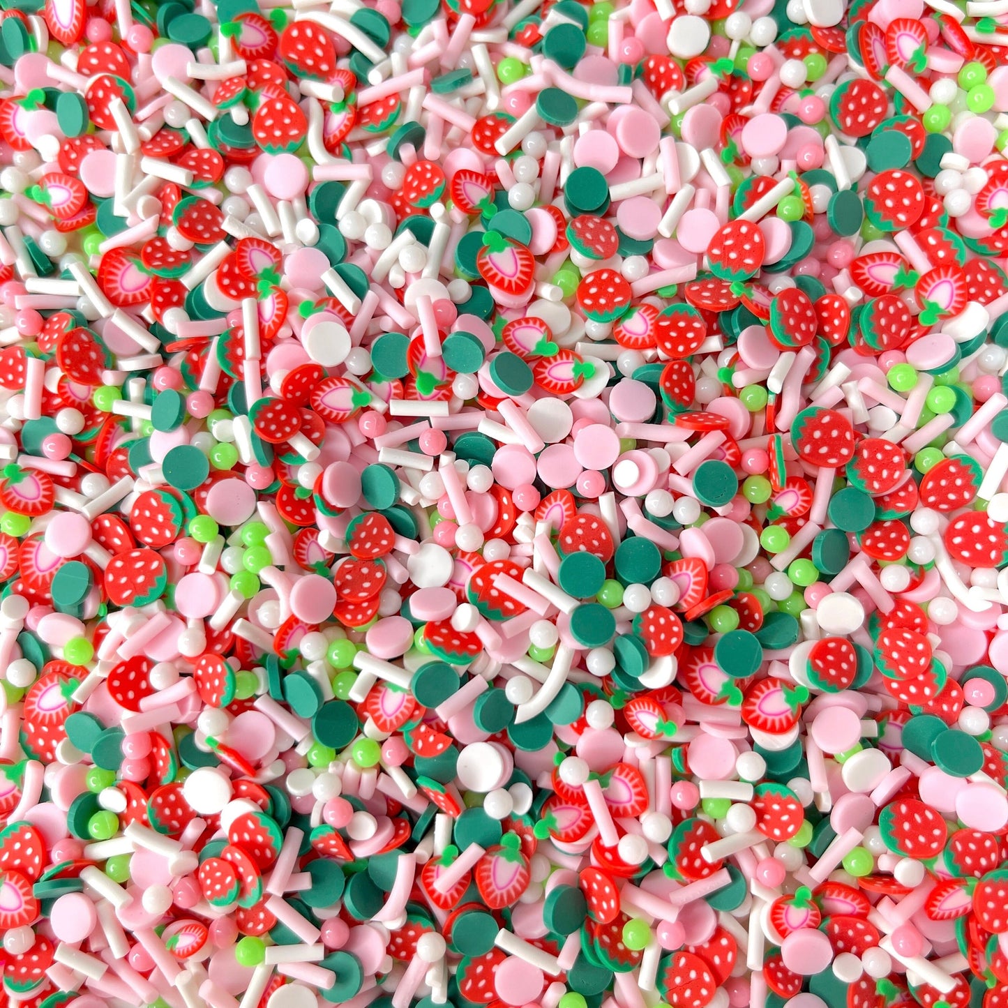 FAKE Strawberry Margarita Themed Mix Polymer Clay Sprinkle Mix (NOT EDIBLE) D44-12