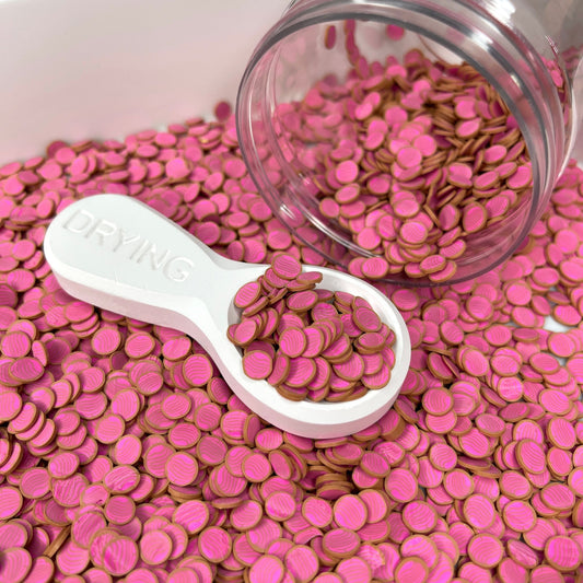 FAKE 5MM Pink Concha, Mexican Bread Polymer Clay Sprinkle (NOT EDIBLE) D43-15