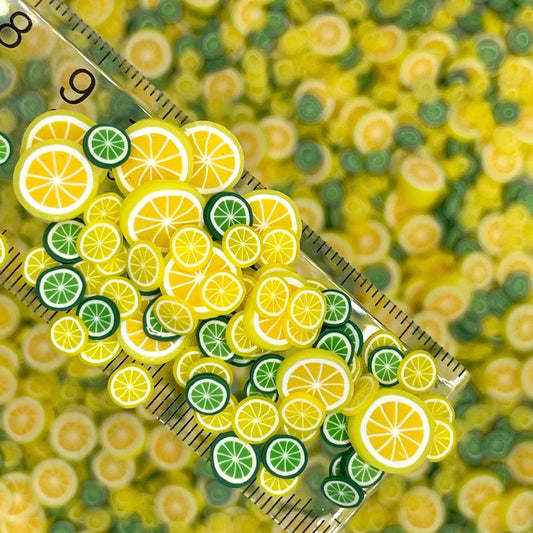 FAKE Lemon Lime Slices Polymer Clay Sprinkle Mix (NOT EDIBLE) D10-31