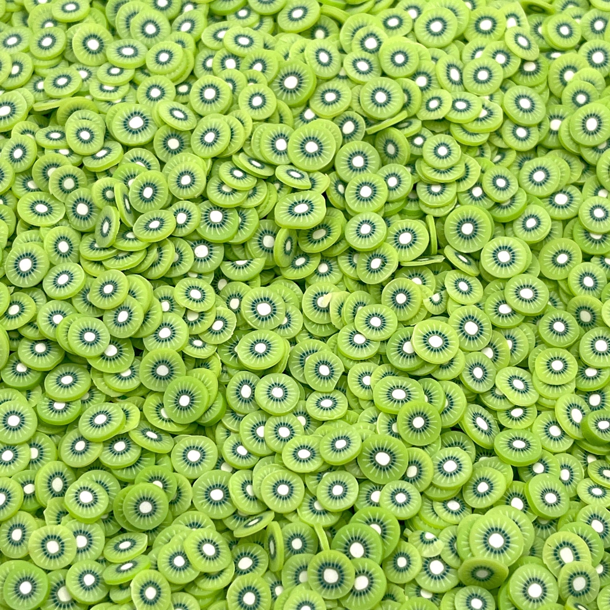 FAKE 5MM Kiwi Fruit Slices Polymer Clay Sprinkle (NOT EDIBLE) D22-19