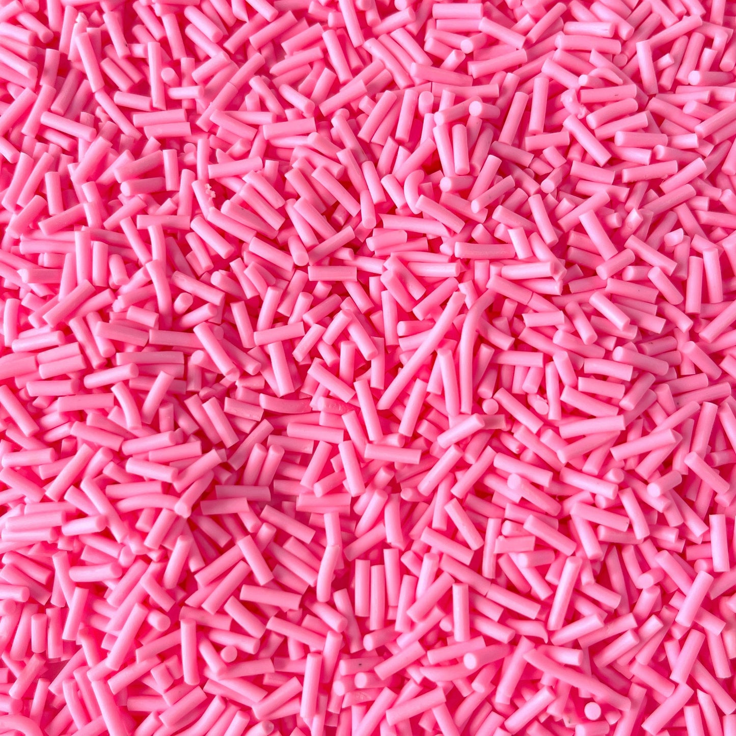 FAKE Bright Pink Short Polymer Clay Sprinkle (NOT EDIBLE) D28-33