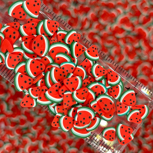 FAKE 5MM/10MM Watermelon Fruit Slices Polymer Clay Sprinkle (NOT EDIBLE) D22-09