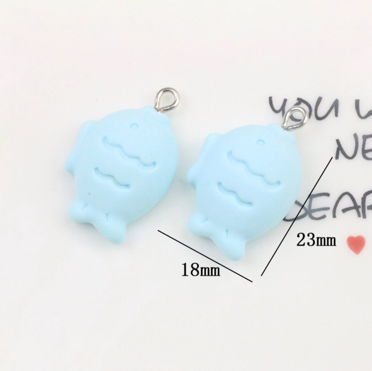 18MM x 23MM Cute Taiyaki (Brown/Blue) Resin Themed Charms