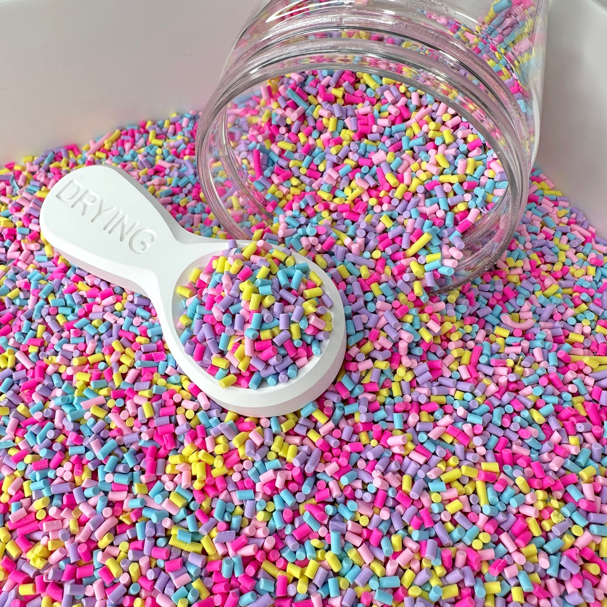 FAKE Bright Neon Pastels Themed Polymer Clay Sprinkle Mix (NOT EDIBLE) D39-01