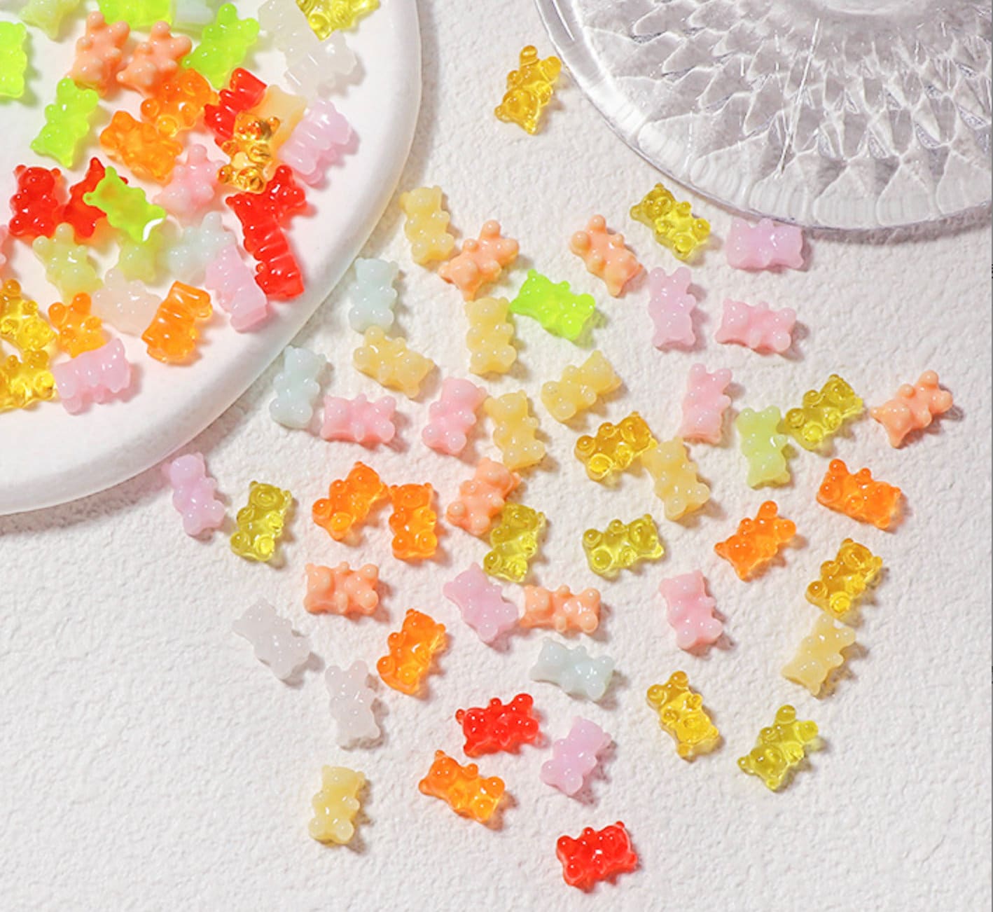 Tiny Dollhouse 1:12 Gummy Bears, No Hole, No Hook (8mm x 3mm x 3mm)