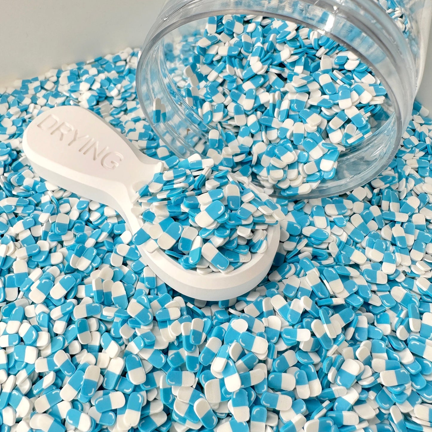 FAKE 5MM/10MM Pastel Blue Pill, Medical Field Theme Polymer Clay Sprinkle (NOT EDIBLE) D13-05/14