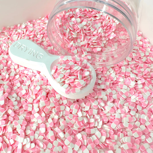 FAKE 5MM/10MM Pastel Pink Pill, Medical Field Theme Polymer Clay Sprinkle (NOT EDIBLE) D13-08/17