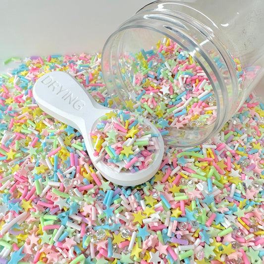 FAKE Pastel Star Party Sprinkles Polymer Clay Mix (NOT EDIBLE) D20-25