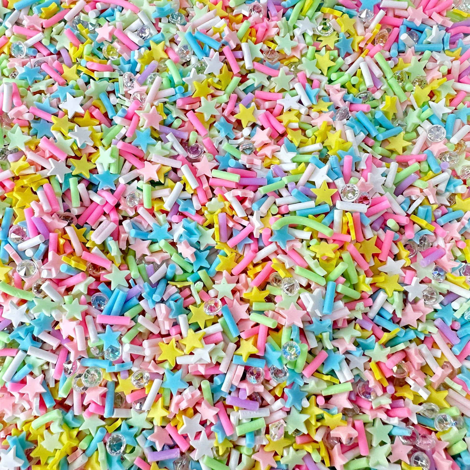 FAKE Pastel Star Party Sprinkles Polymer Clay Mix (NOT EDIBLE) D20-25