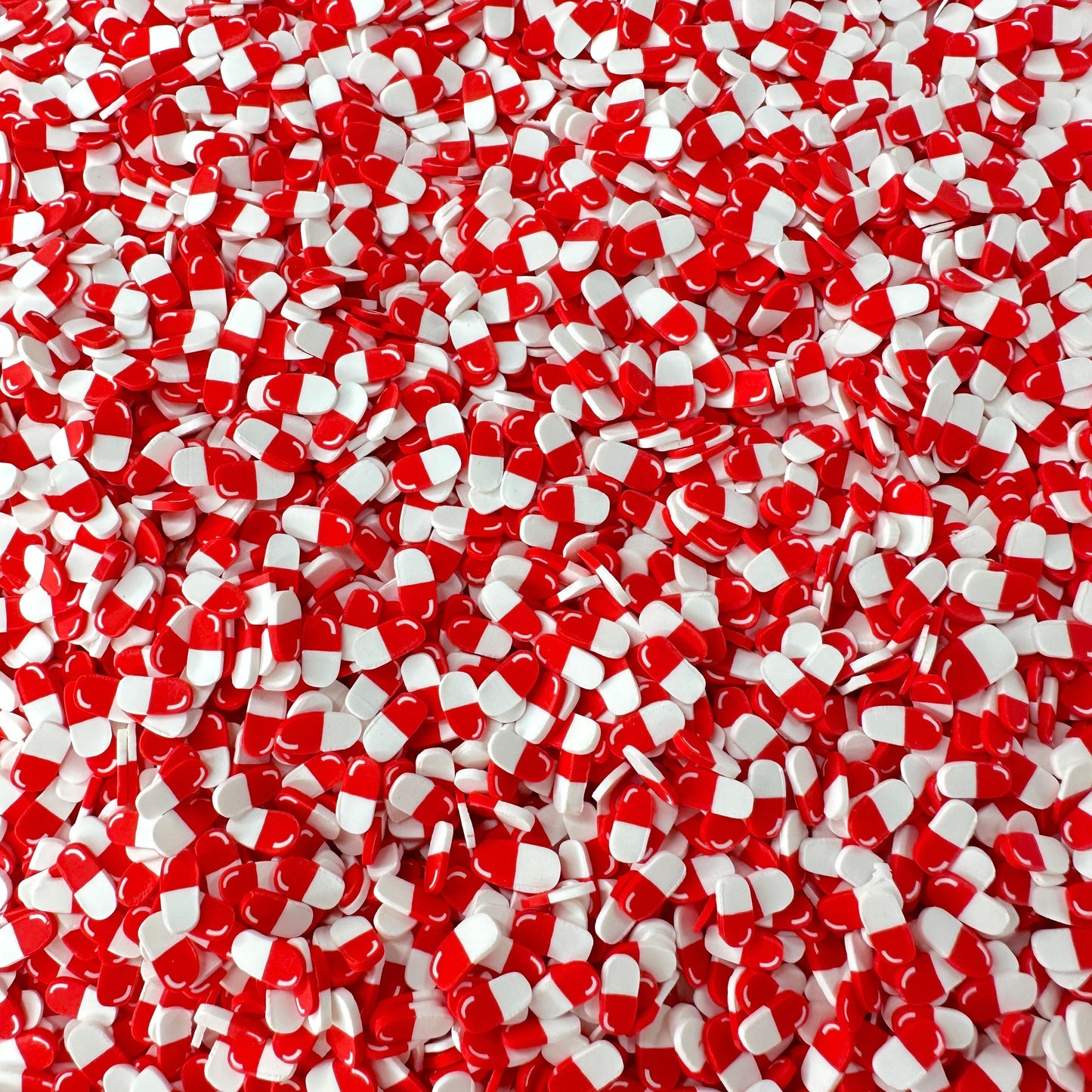 FAKE 5MM/10MM Pastel Red Pill, Medical Field Theme Polymer Clay Sprinkle (NOT EDIBLE) D13-01/10