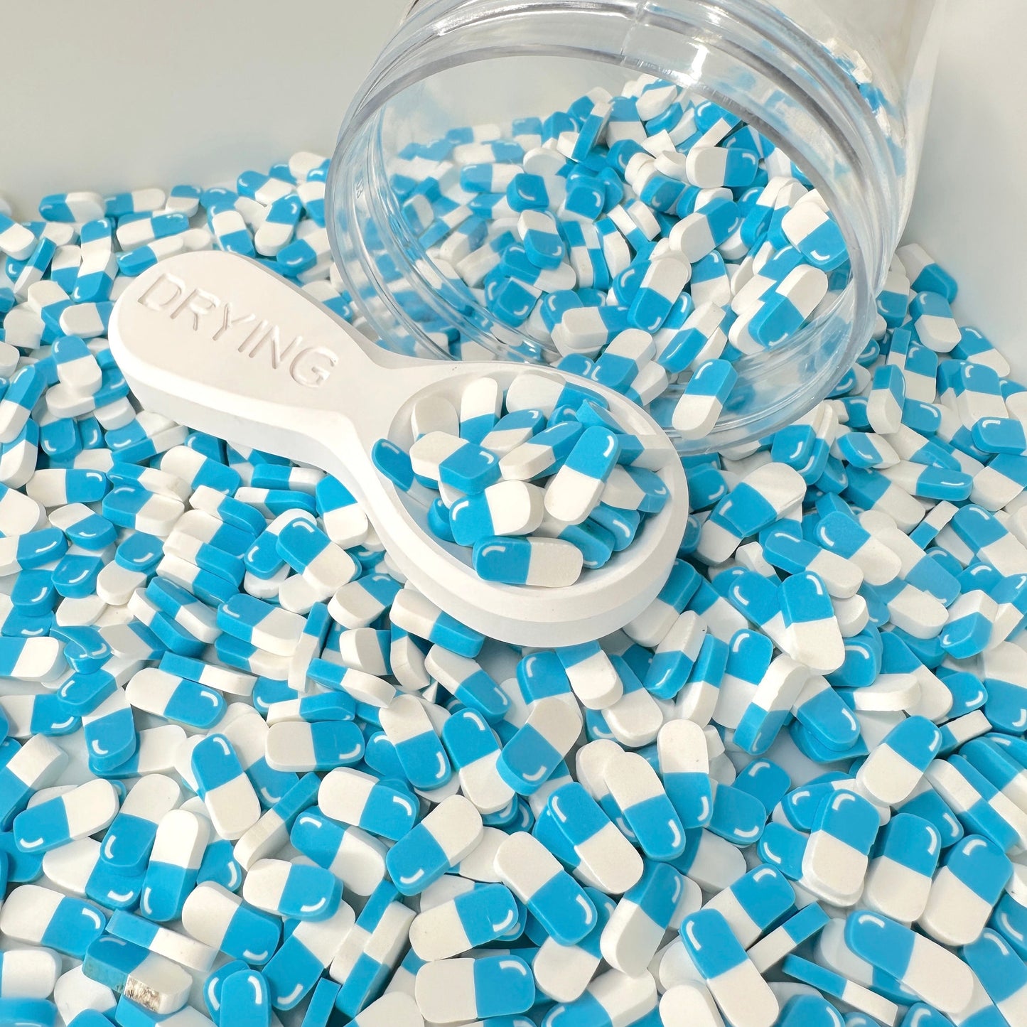 FAKE 5MM/10MM Pastel Blue Pill, Medical Field Theme Polymer Clay Sprinkle (NOT EDIBLE) D13-05/14