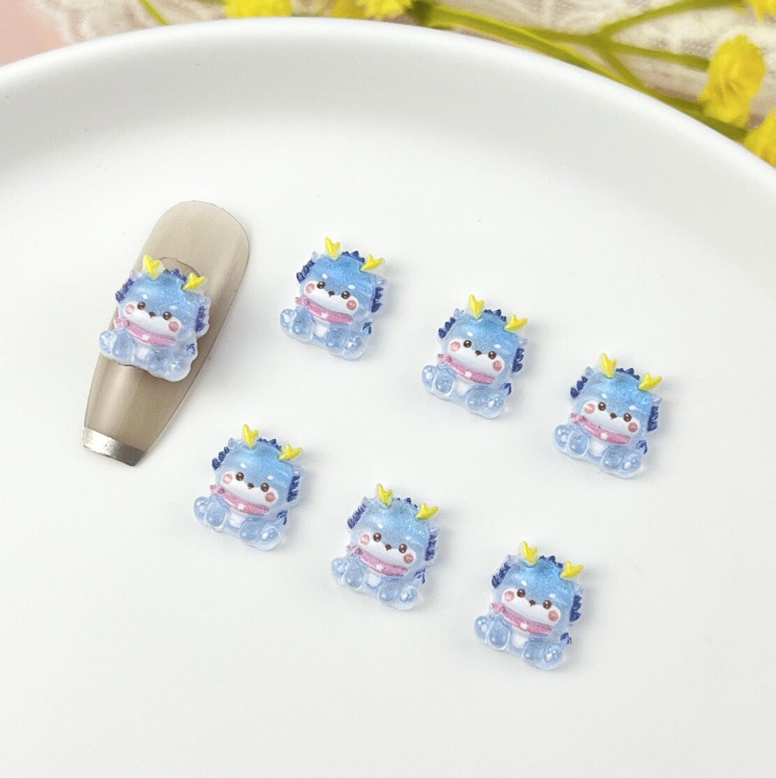 10MM x 10MM Colorful Dragons 3D Nail Art Charms, Decoden, DIY Supplies, Mini Cabochon