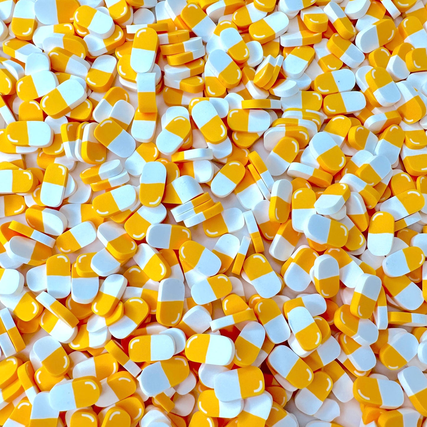 FAKE Orange Pill, Medical Field Theme Polymer Clay Sprinkle (NOT EDIBLE, 5MM/10MM ) D13-02/11