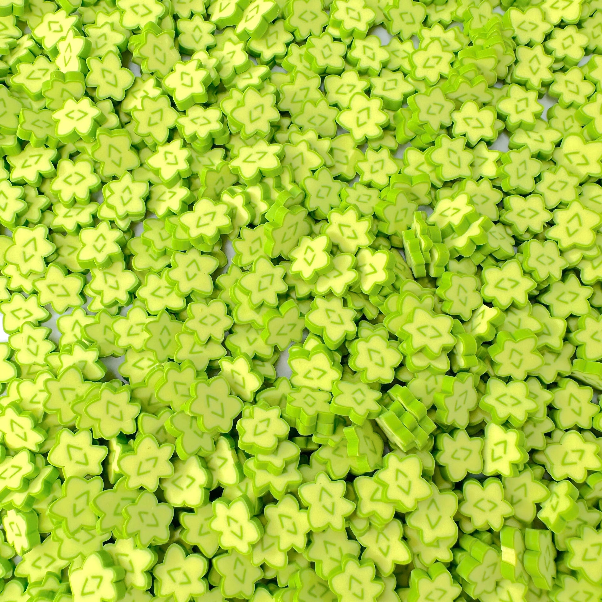 FAKE Light Green Japanese Star Candy, Konpeito Themed Polymer Clay Sprinkle (NOT EDIBLE, 5MM/10MM)