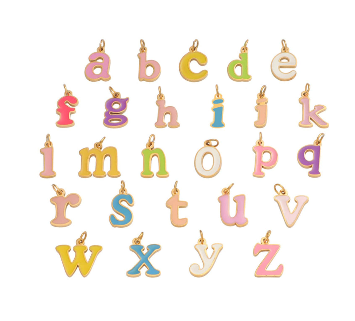 Individual Titanium Alphabet Letter Charms