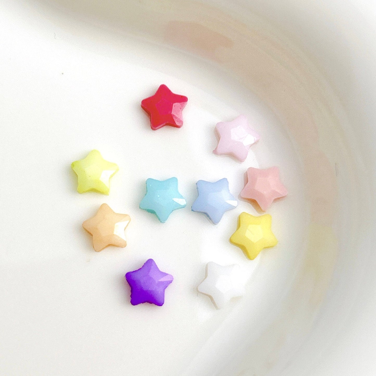 6MM Glow-in-the-Dark Dainty Puffy Stars 3D Nail Art Charms, Decoden, DIY Supplies, Mini Cabochon