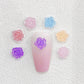 8MM Mixed Glow-in-the-Dark Glitter Roses, Floral Themed 3D Nail Art Charms, Decoden, DIY Supplies, Mini Cabochon