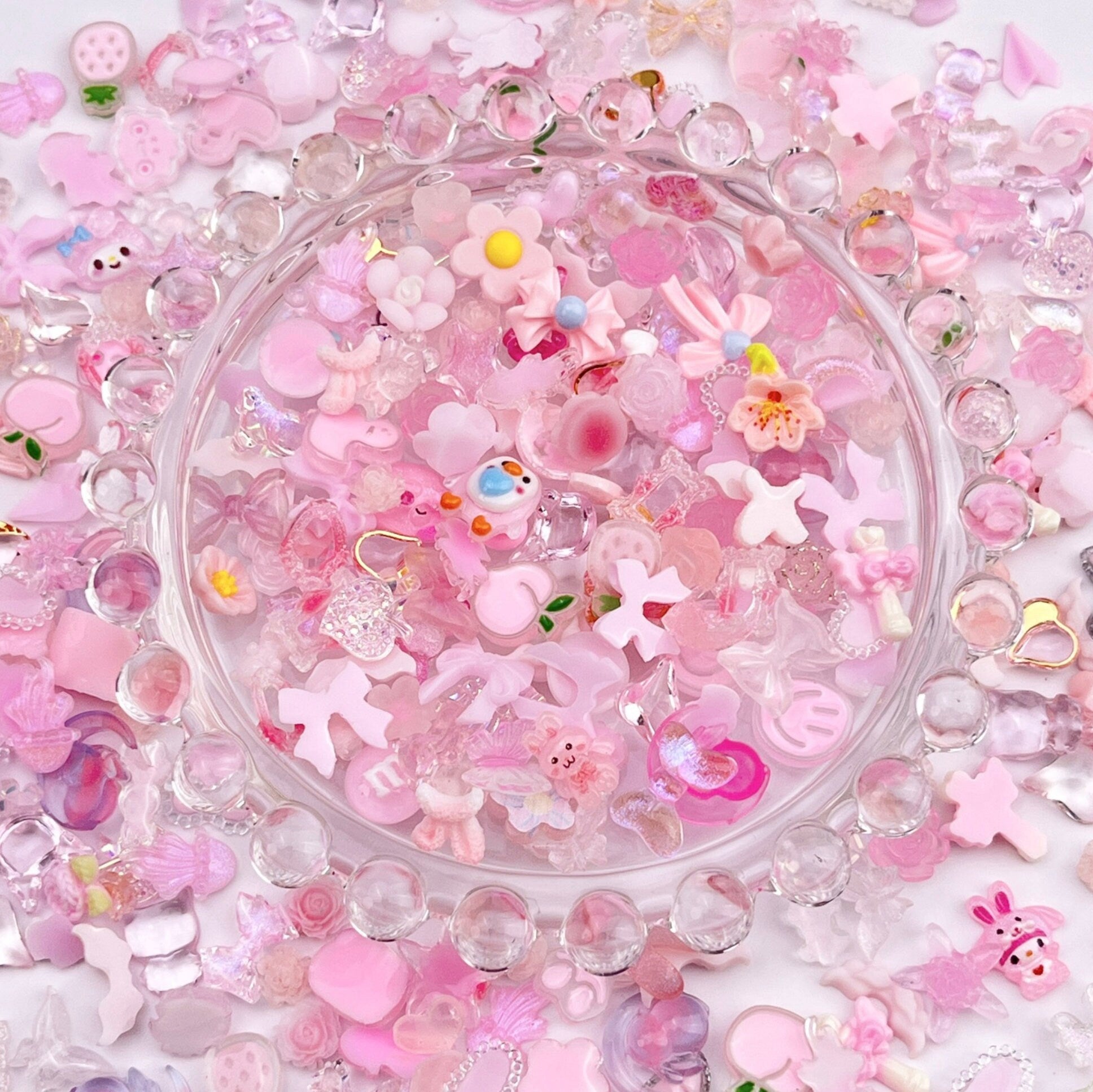 Color Coordinated Random Mix of Nail Charms, 3D Nail Art Charms, Decoden, DIY Supplies, Mini Cabochon