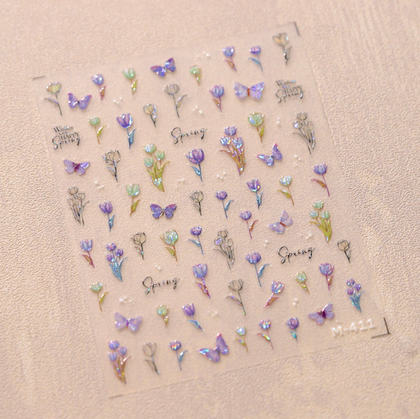 Elven Butterfly Garden, Butterfly Themed Nail Art Stickers