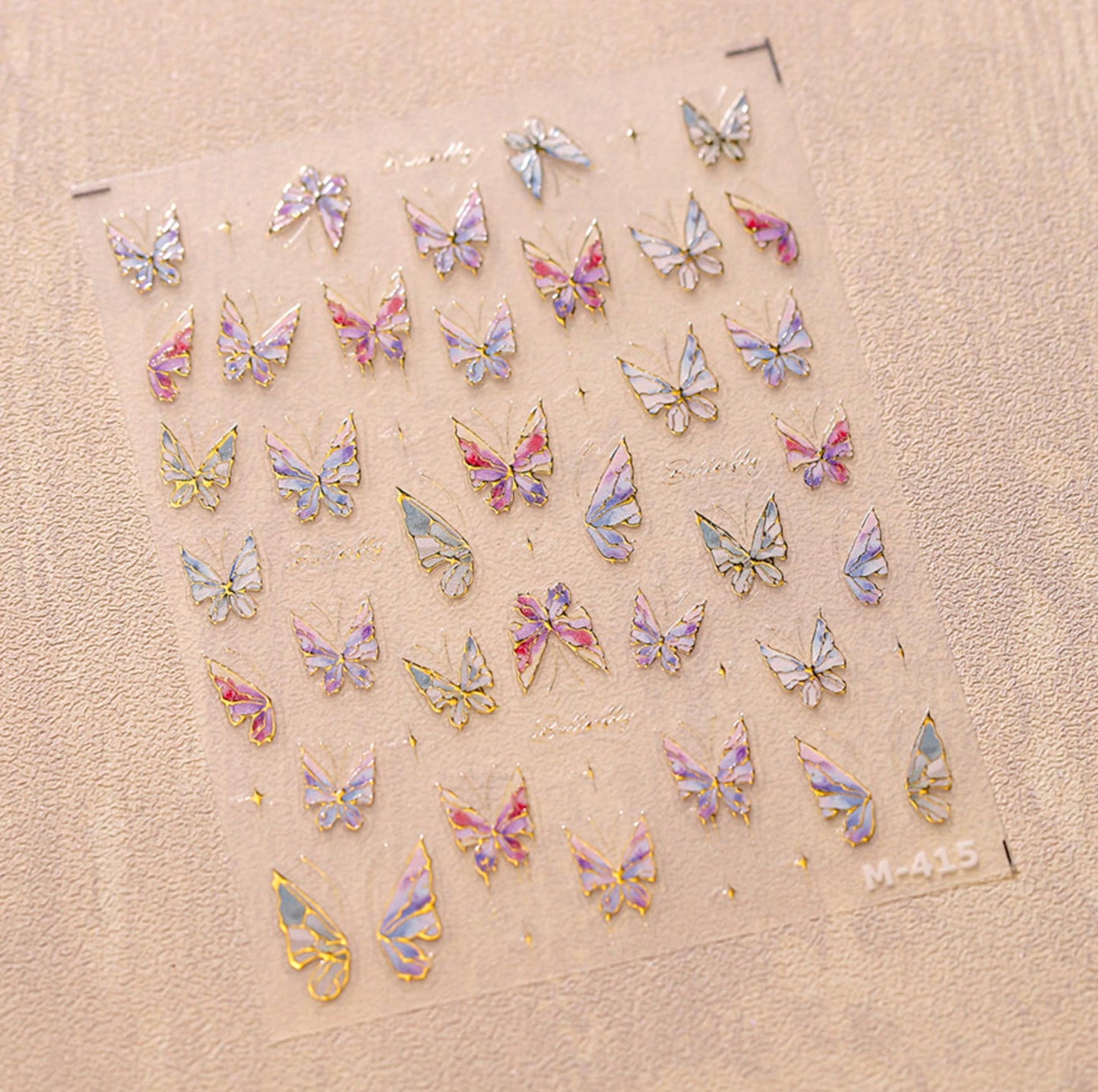 Elven Butterfly Garden, Butterfly Themed Nail Art Stickers