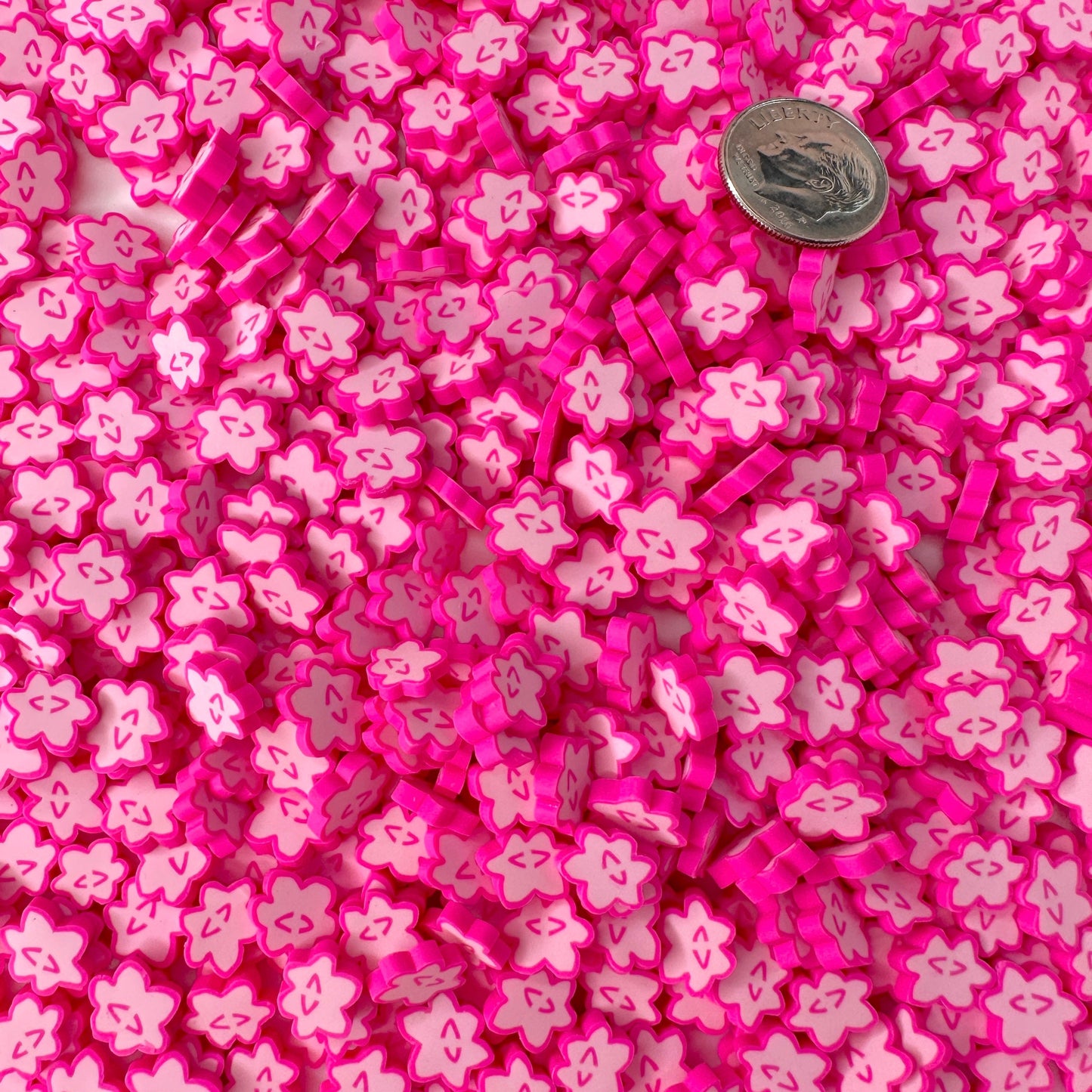 FAKE Light Pink Japanese Star Candy, Konpeito Theme Polymer Clay Sprinkle (NOT EDIBLE, 5MM/10MM)