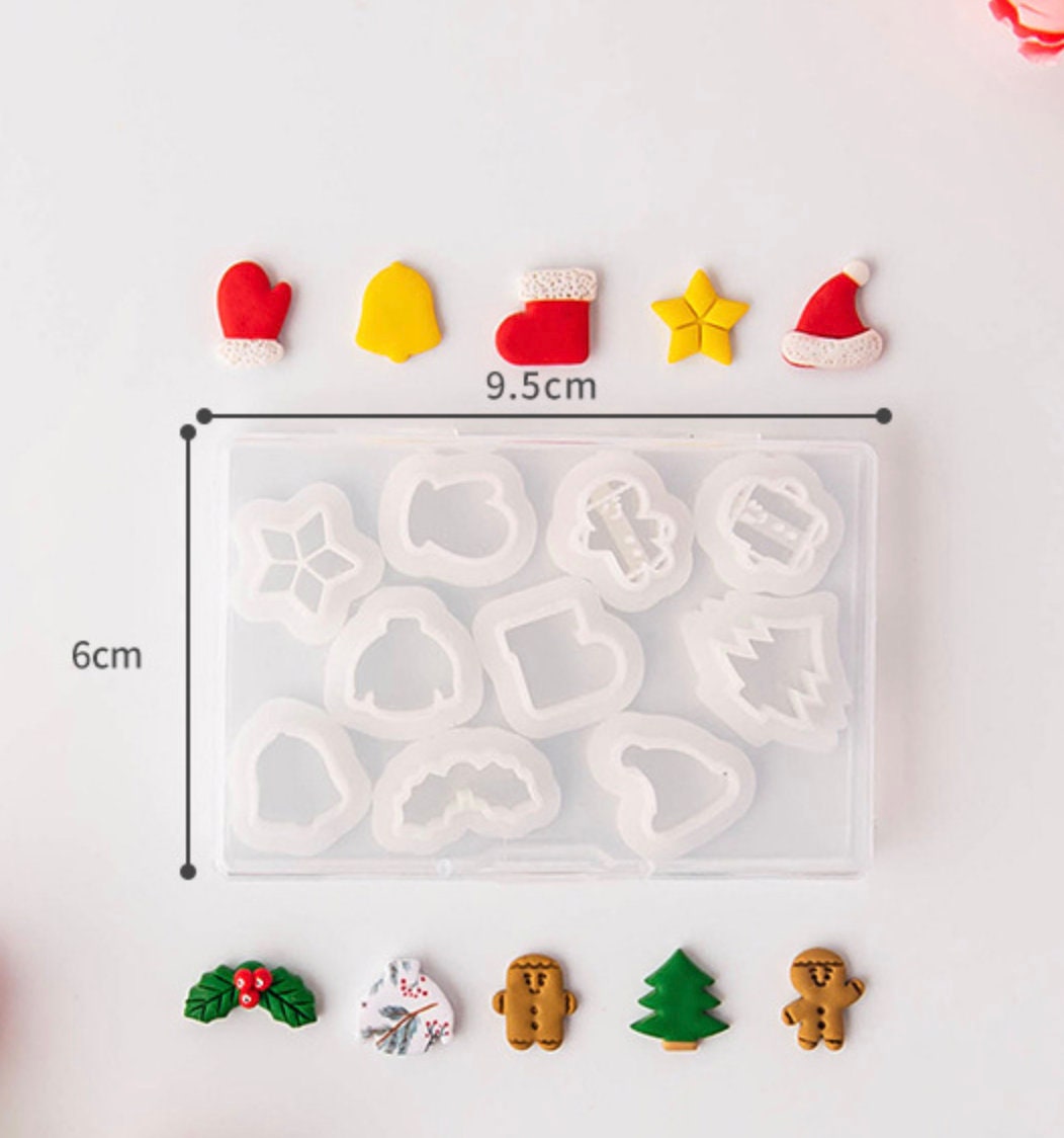 Mini Christmas Themed Polymer Clay Cutter Set