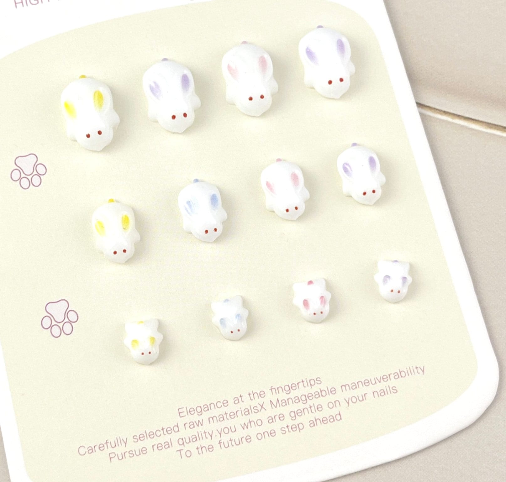 Lazy Bunny, Animal Themed 3D Nail Art Charms, Decoden, DIY Supplies, Mini Cabochon