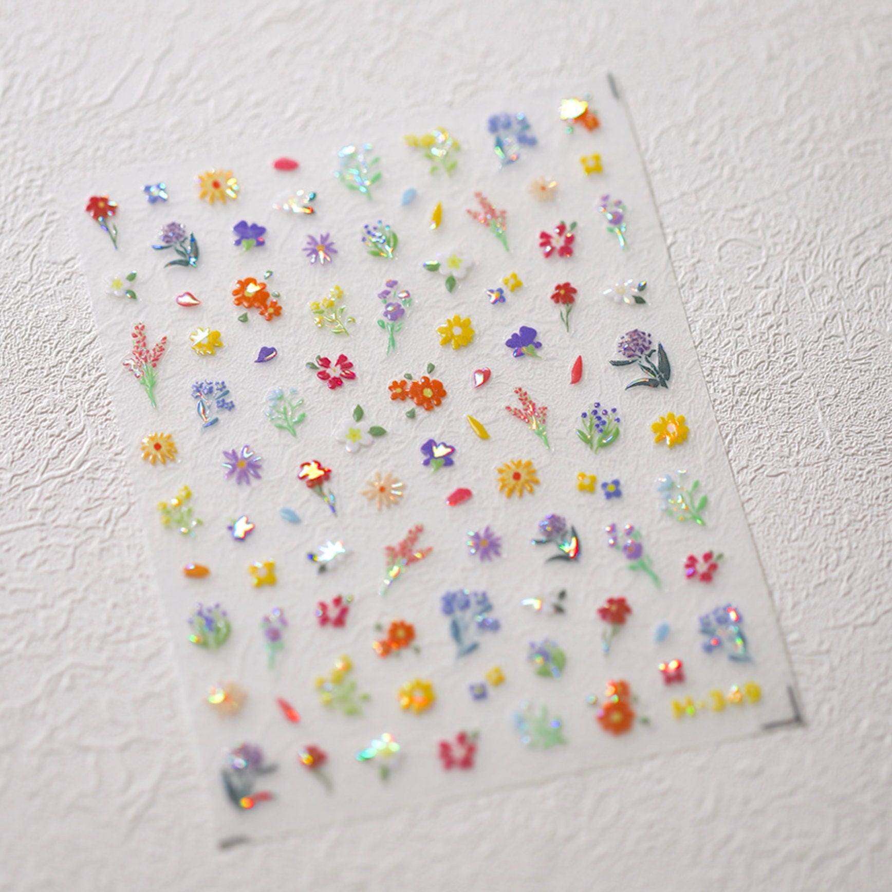 Cute Wildflower Patch, Floral Themed Nail Art Stickers (m348, m349, TS-3665, TS-3666)