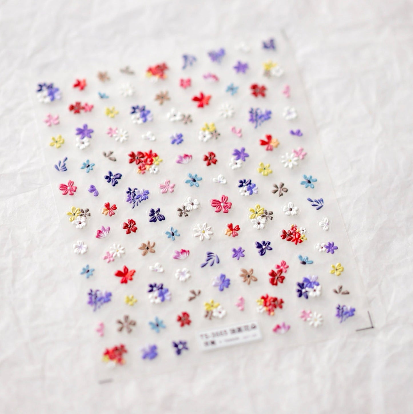 Cute Wildflower Patch, Floral Themed Nail Art Stickers (m348, m349, TS-3665, TS-3666)