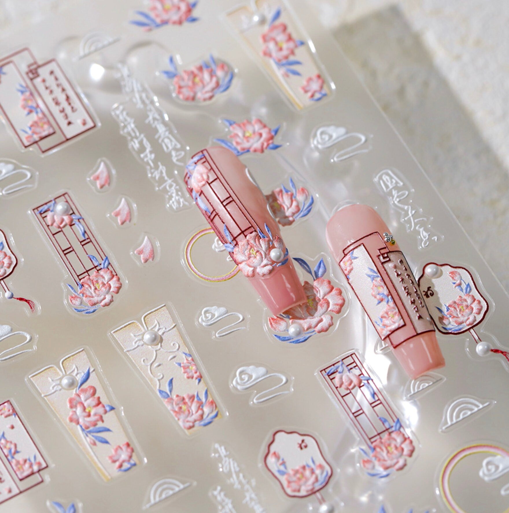 Traditional Chinese Heritage Themed Nail Art Stickers