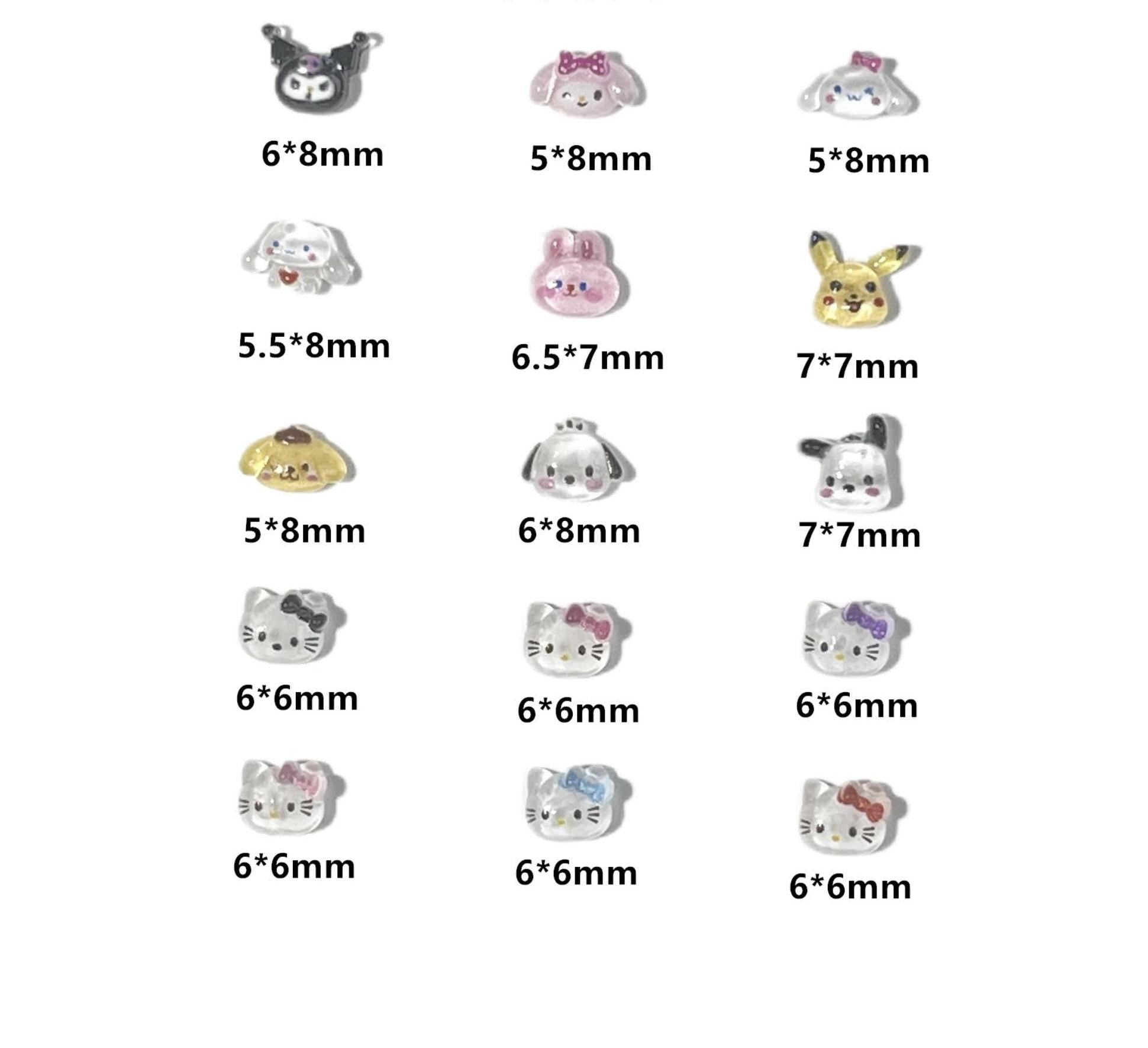 Cute Mixed Mini Cartoon Character Themed 3D Nail Art Charms, Decoden, DIY Supplies, Mini Cabochon