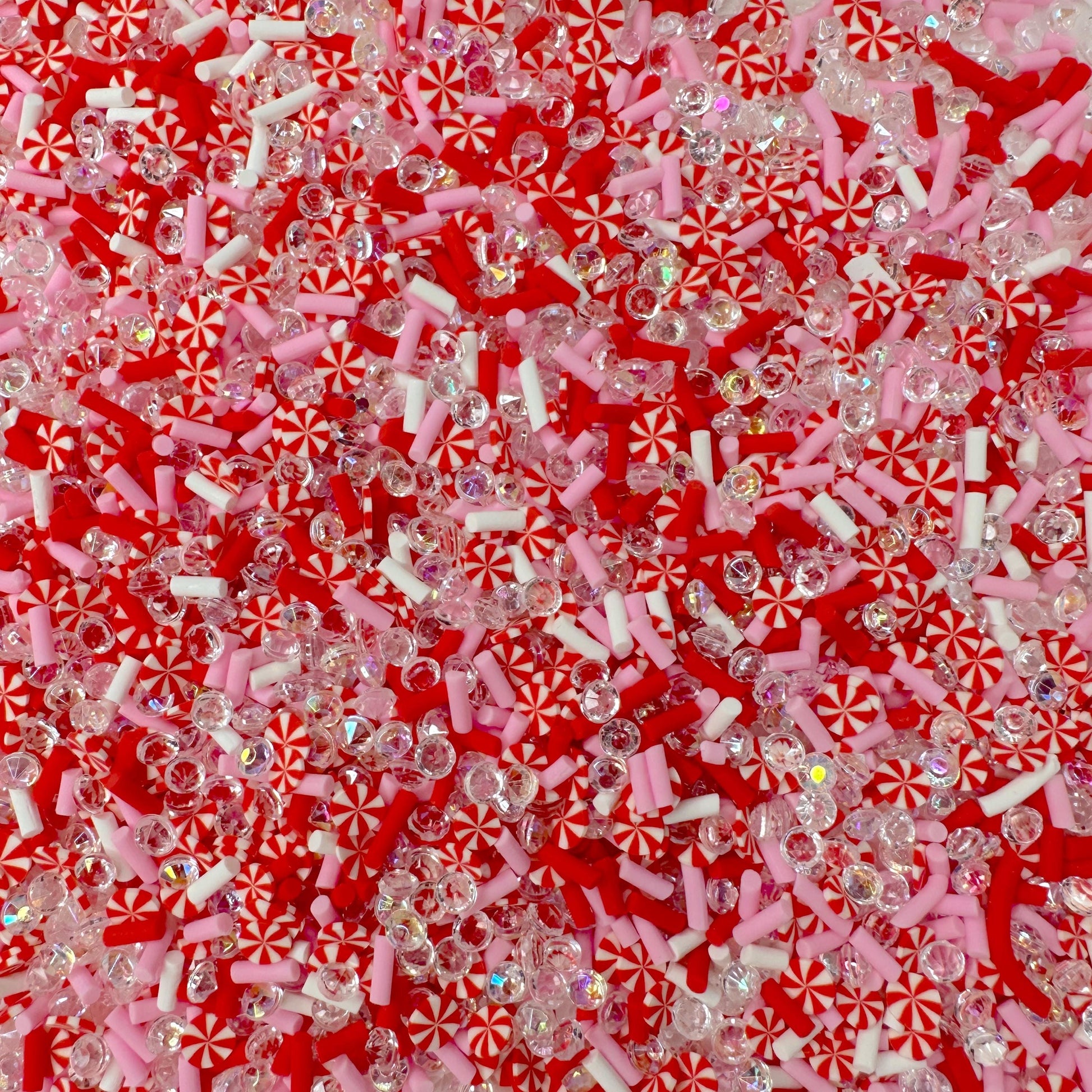 FAKE Valentine's Peppermint Mix Polymer Clay Sprinkle (NOT EDIBLE)