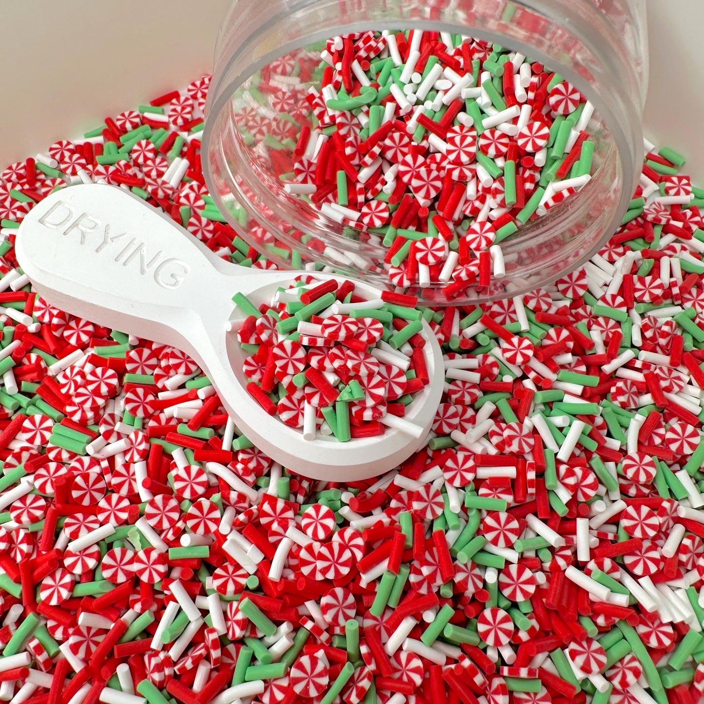 FAKE Green Christmas Themed Peppermint Polymer Clay Sprinkle Mix (NOT EDIBLE)