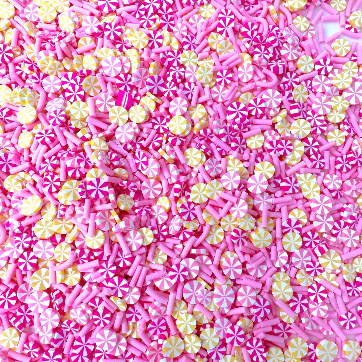 FAKE Pink Lemonade Peppermint Mix Polymer Clay Sprinkle (NOT EDIBLE)